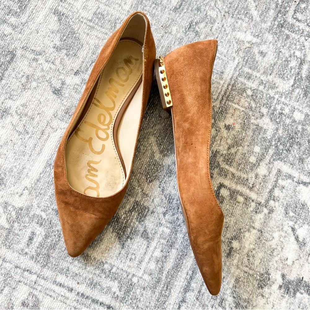 Sam Edelman Reyanne Studded Pointed Toe Flats 5.5